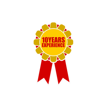 Ten years experience iconのイラスト素材