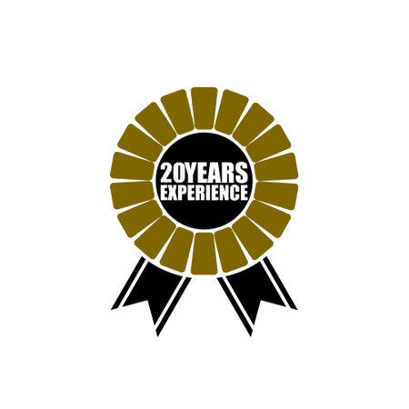Twenty years experience iconのイラスト素材