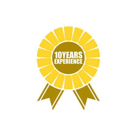 Ten years experience iconのイラスト素材
