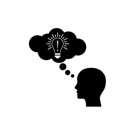 Best idea head iconのイラスト素材
