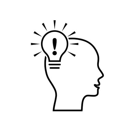 Best idea head iconのイラスト素材