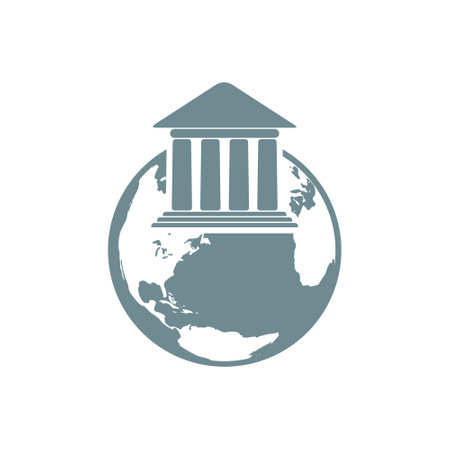 World banking iconのイラスト素材