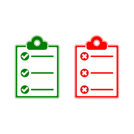 Check list yes no iconのイラスト素材