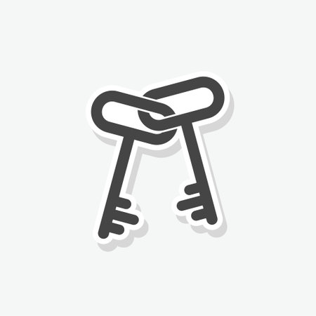 Keys sticker iconのイラスト素材