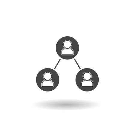 Referral affiliate marketing icon shadowのイラスト素材