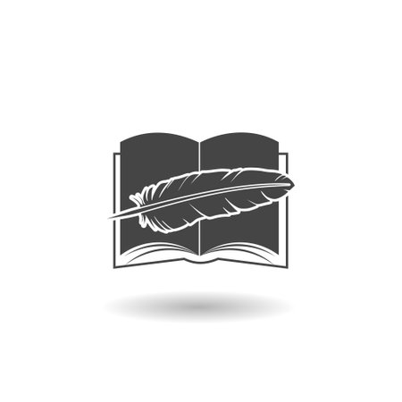 Book write icon shadowのイラスト素材