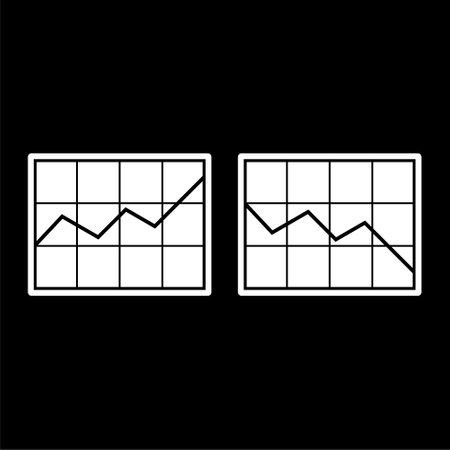 Financial arrows up and down dark iconのイラスト素材