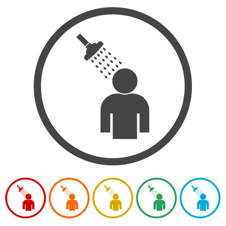 Shower ring iconのイラスト素材