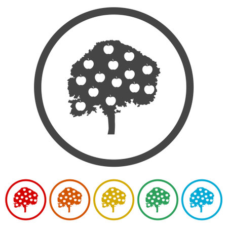 Apple tree ring iconのイラスト素材