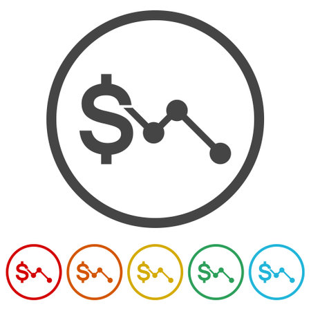 Economy crisis icon ringのイラスト素材