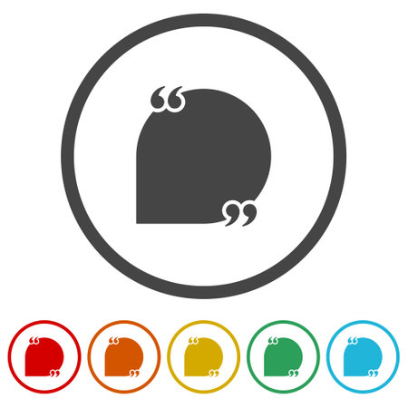 Speech bubble quote icon ringのイラスト素材