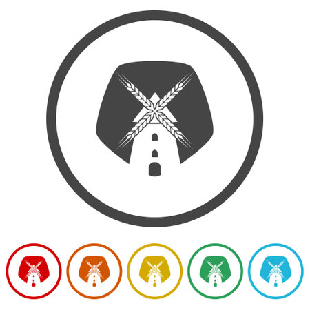 Windmill old ring iconのイラスト素材