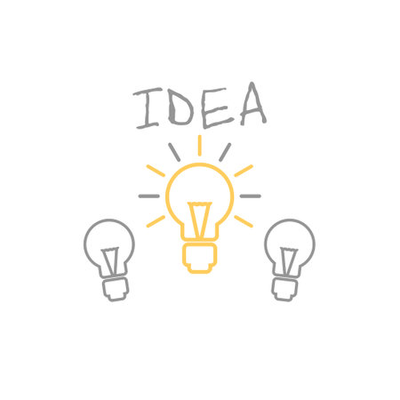 Lightbulb idea iconのイラスト素材