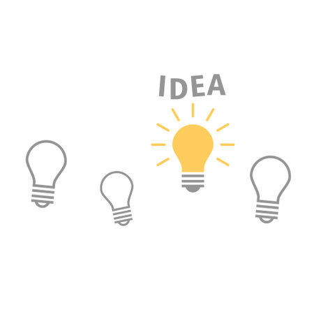 Lightbulb idea iconのイラスト素材