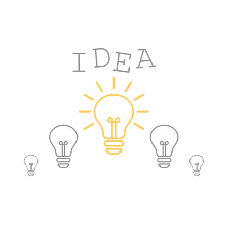 Lightbulb idea iconのイラスト素材
