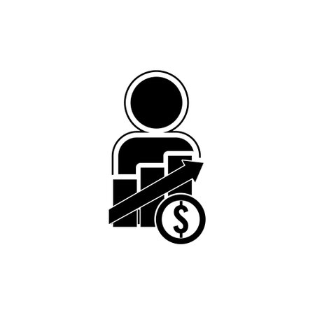 Salary increase iconのイラスト素材