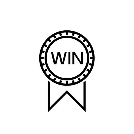 Win badge iconのイラスト素材