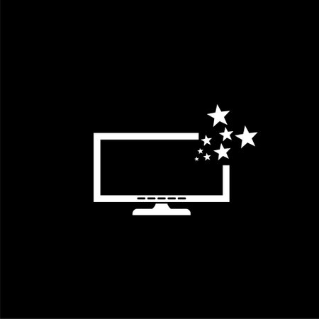 Tech monitor dark iconのイラスト素材