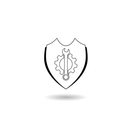 Support service icon shadowのイラスト素材