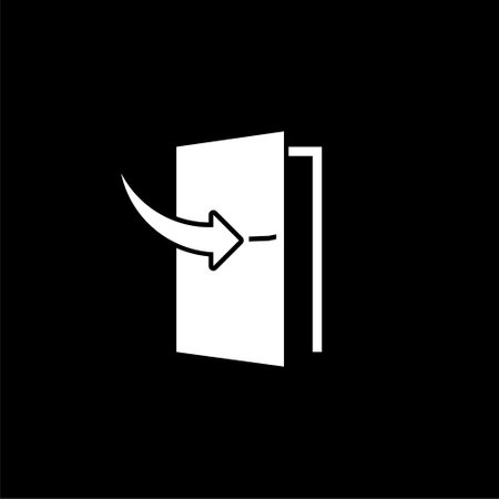 Keep door closed icon darkのイラスト素材