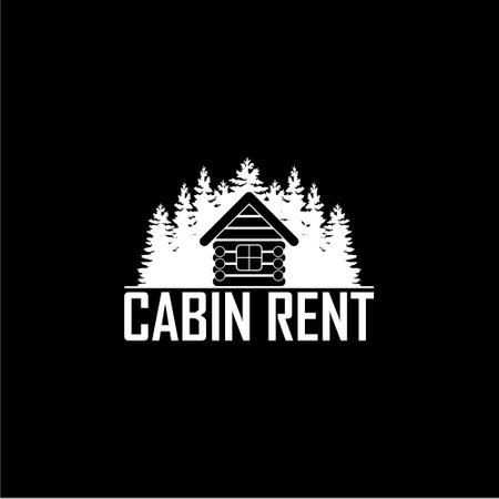 Cabin rent dark iconのイラスト素材