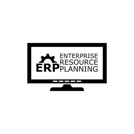 Erp monitor iconのイラスト素材