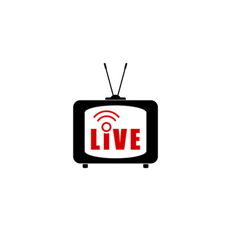 Tv video play live streaming graphic iconのイラスト素材