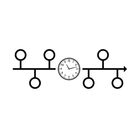 Timeline clock iconのイラスト素材