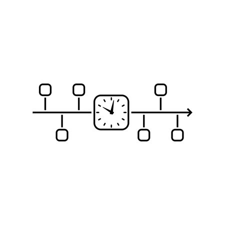 Timeline clock iconのイラスト素材