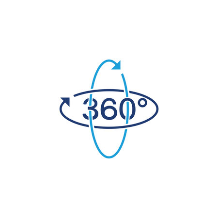 360 degrees iconのイラスト素材