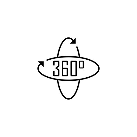 360 degrees iconのイラスト素材