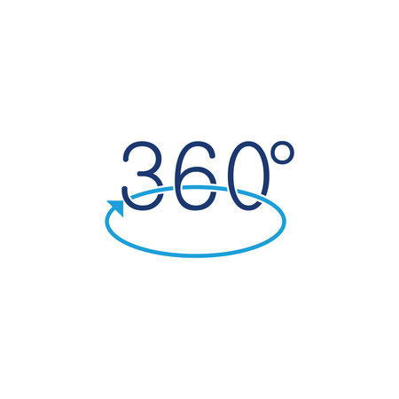 360 degrees iconのイラスト素材