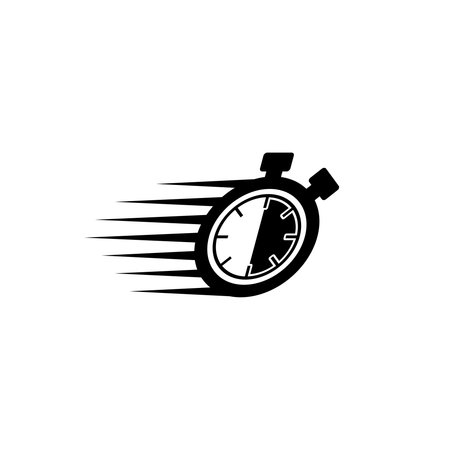 Fast delivery icon with timer iconのイラスト素材