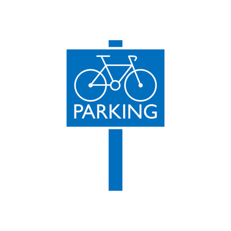 Parking only for bicycle sign iconのイラスト素材