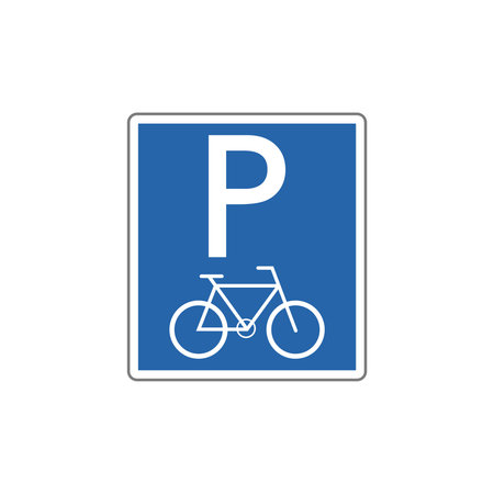 Parking only for bicycle sign iconのイラスト素材