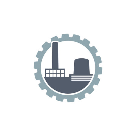 Factory gear iconのイラスト素材