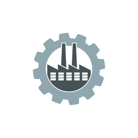 Factory gear iconのイラスト素材