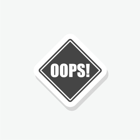 Oops sign sticker iconのイラスト素材