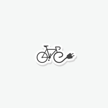 E-bike sticker iconのイラスト素材