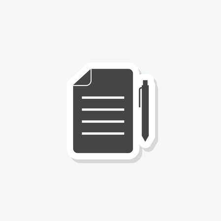 Document form icon stickerのイラスト素材