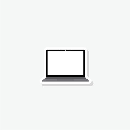 Laptop modern icon stickerのイラスト素材