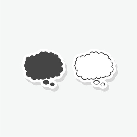 Thought bubble cloud sticker iconのイラスト素材