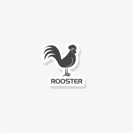 Rooster icon stickerのイラスト素材