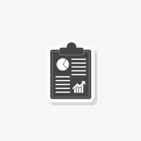 Business Report icon stickerのイラスト素材