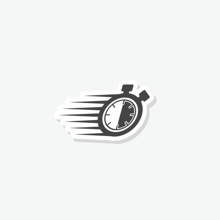 Fast delivery icon with timer stickerのイラスト素材