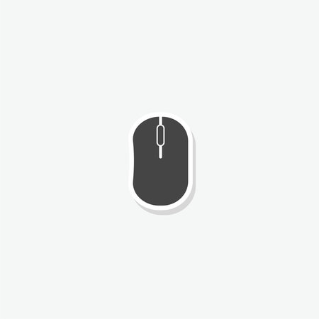 Computer mouse sticker iconのイラスト素材