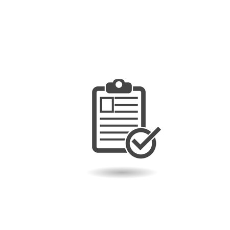 Checklist clipboard shadow iconのイラスト素材