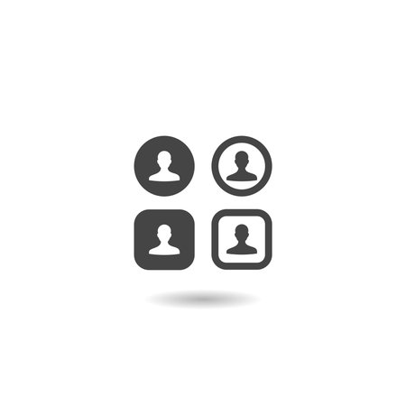 User profile login or access authentication icon shadowのイラスト素材