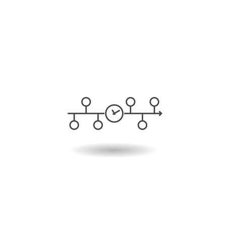 Timeline clock shadow iconのイラスト素材