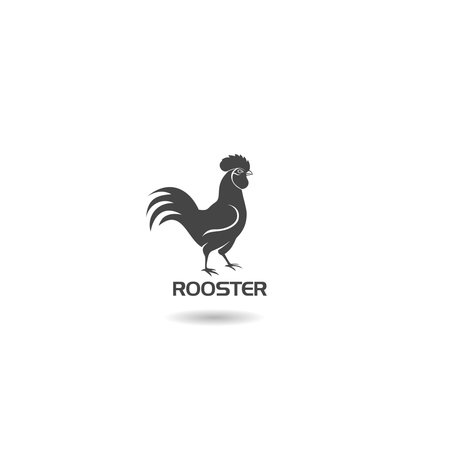 Rooster icon shadowのイラスト素材